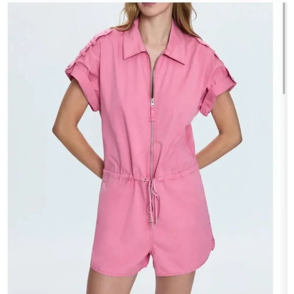 Pistola Meg zip front romper flamingo pink Sz Small